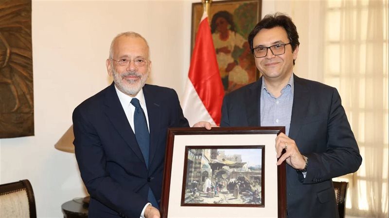وزير الثقافة يلتقي سفير اليونان بالقاهرة