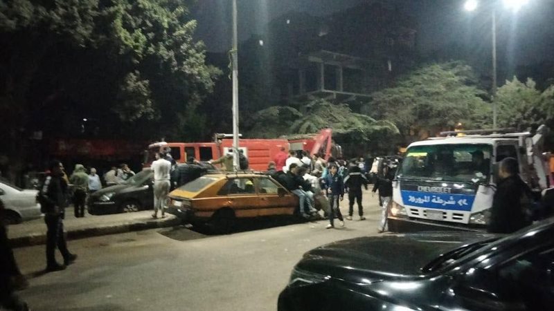 كردون أمنى بمحيط مكان الانفجار 