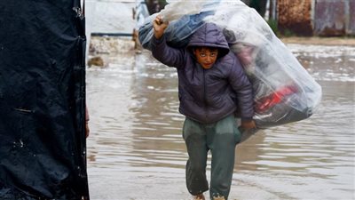 27 ألف خيمة غمرتها المياه في غزة والفيضانات تهدد 795 ألف نازحا 