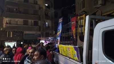 حملة مسائية مكبرة بحي وسط الإسكندرية لإزالة الإشغالات وضبط المخالفات