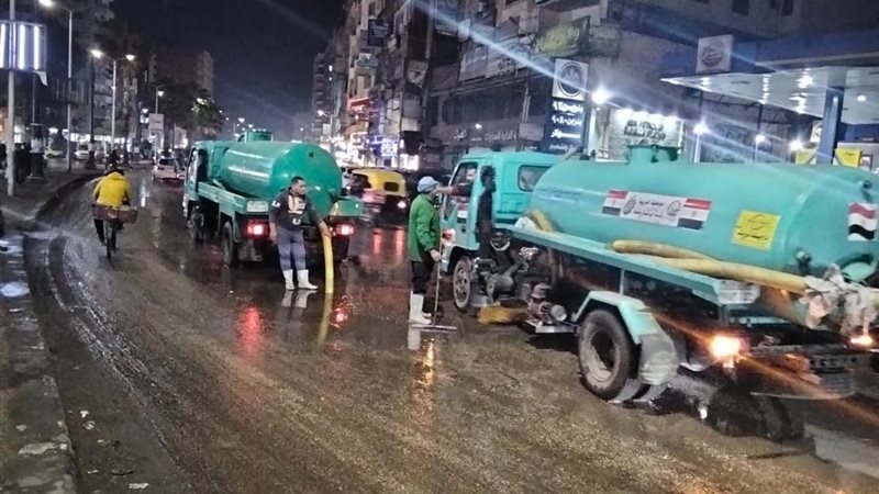 أعمال كسح وشفط مياه الأمطار
