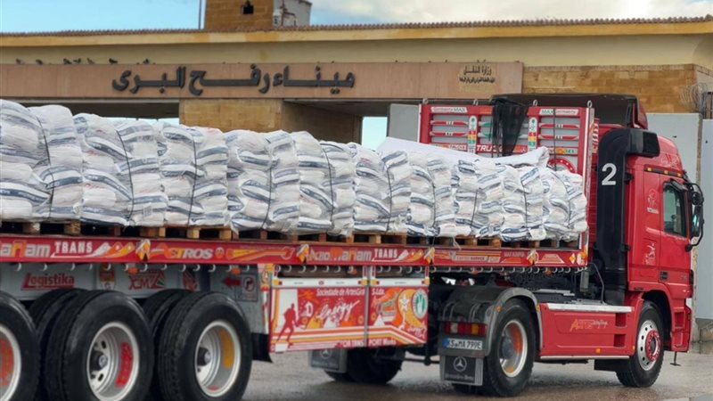 صورة من القوافل المرسلة لقطاع غزة