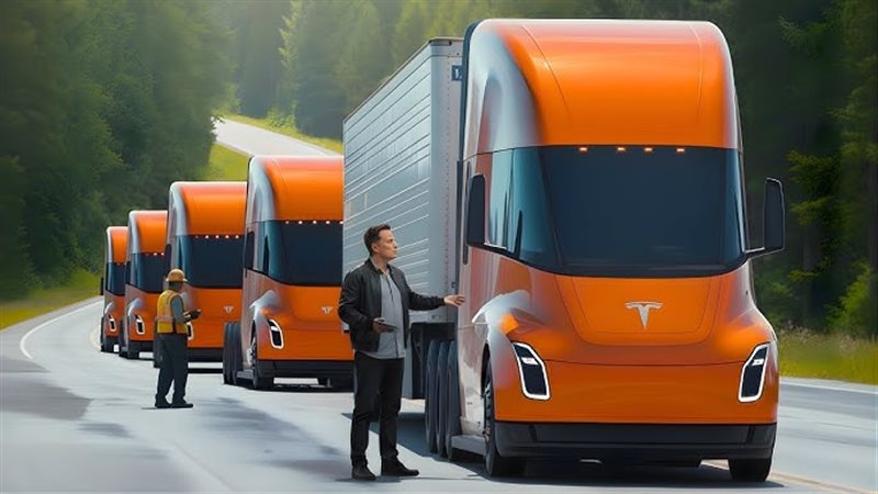 تسلا سيمي (Tesla Semi) هي شاحنة مقطورة كهربائية ثقيلة