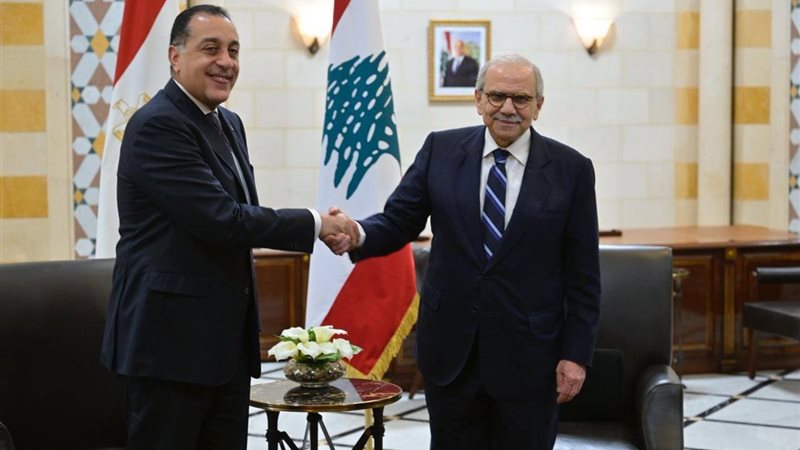 مصطفى مدبولي ونواف سلام
