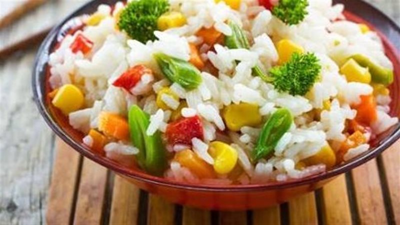 الأرز بالخضار 