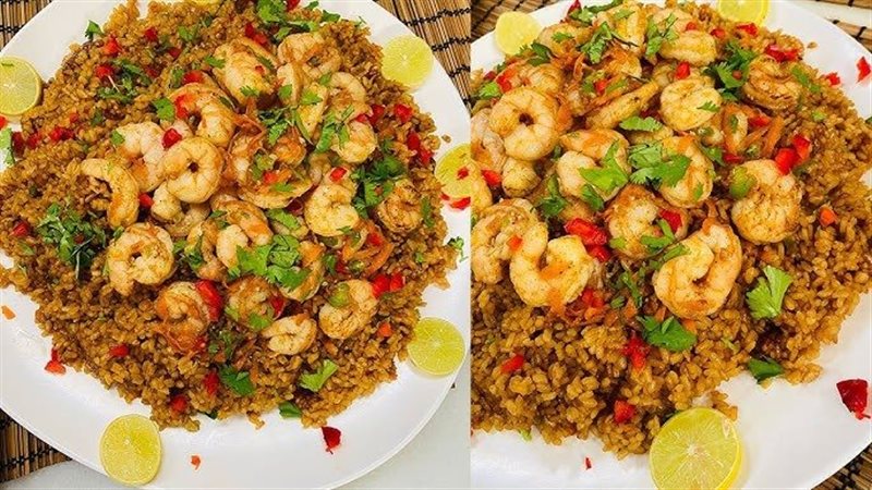 أرز صيادية بالجمبري