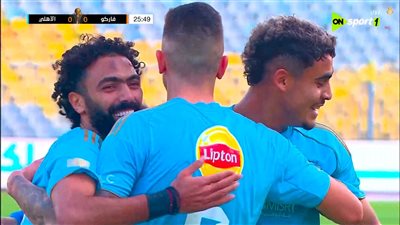 الأهلي يتقدم على فاركو بهدفين لـ حسين الشحات في الشوط الأول بكأس عاصمة مصر