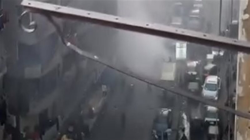 حريق محل أحذية في فيصل