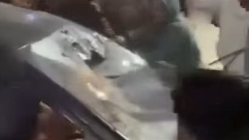 اثار الحادث 
