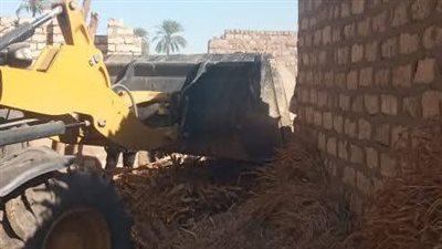 إزالة 11 حالة تعد على الأراضي الزراعية ومخالفات البناء بأسيوط 