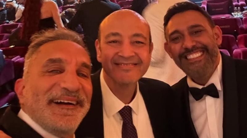 باسم يوسف وعمرو مصطفى وعمرو أديب