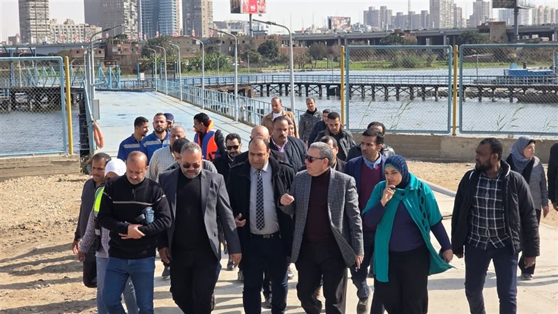 تفقد محطة مياه جزيرة الدهب