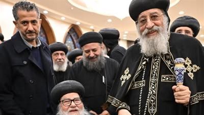 أحبار الكنيسة يستقبلون البابا تواضروس الثاني عقب عودته من النمسا