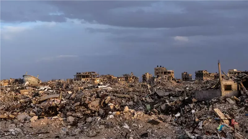 آثار الدمار في رفح 