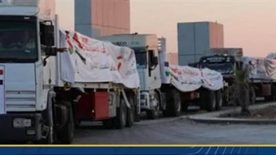 قافلة زاد العزة الـ 127 تدخل إلى الفلسطينيين فى قطاع غزة