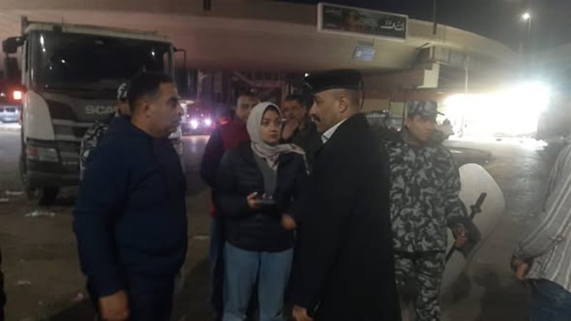 التصدي لكافة صور الإشغالات والتعديات على الطريق العام