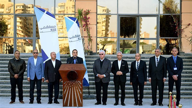جانب من الجولة بالمستشفى الثلاثي الجامعي