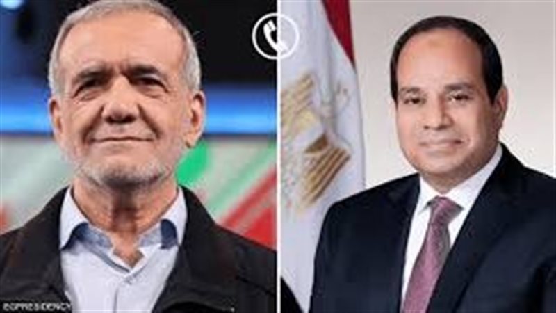 الرئيس السيسي ونظيره الإيراني 