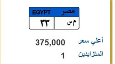 بثمن شقة العمر.. مزايد وحيد يشعل النيران في مزاد اللوحة (م س 33)