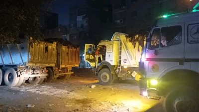  الجيزة ترفع 3800 طن مخلفات ورتش من أرض أبو عبيدة بحي جنوب 