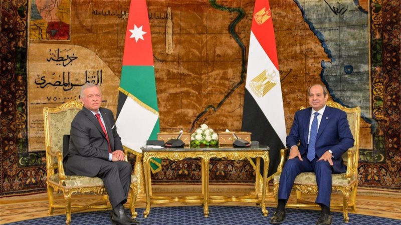 الرئيس السيسي وملك الأردن