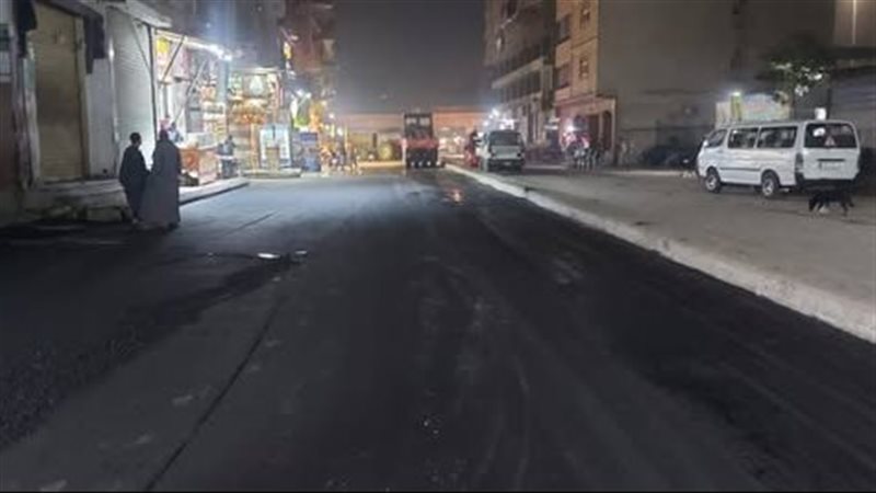 جانب من أعمال الرصف