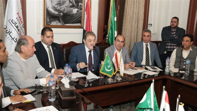 السيد البدوي يستقبل رئيس حزب كيان  شباب مصر  