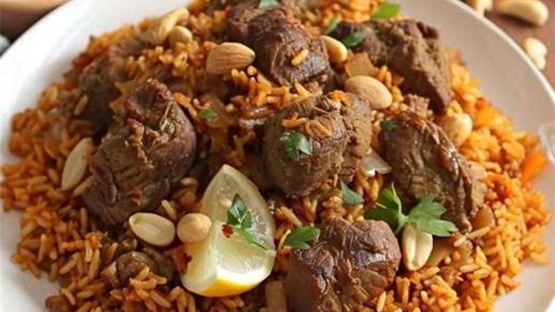كبسة باللحم 