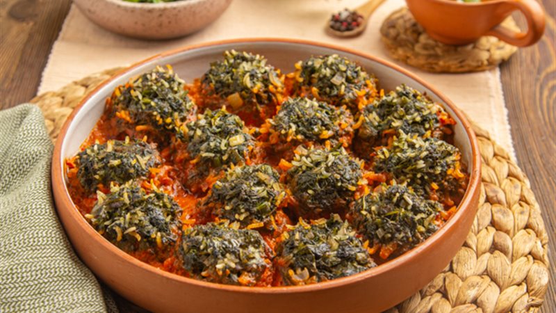 كفتة السبانخ بصوص البينك