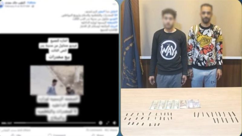 المتهمان عقب القبض عليهما