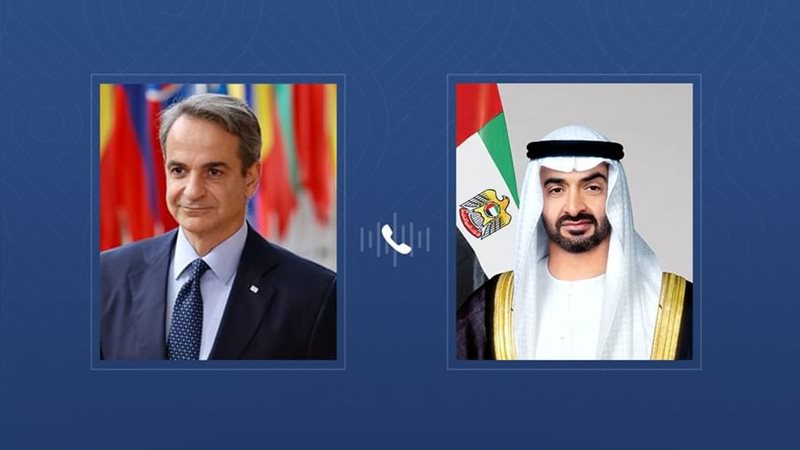 رئيس الإمارات ورئيس الوزراء اليوناني