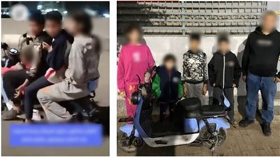 التحقيق مع والد 4 أطفال لقيادتهم دراجة كهربائية على طريق سريع بالجيزة