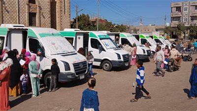 1618 مواطناً تلقوا الكشف والعلاج بالمجان بقرية 53 أبو ماضي ببلقاس