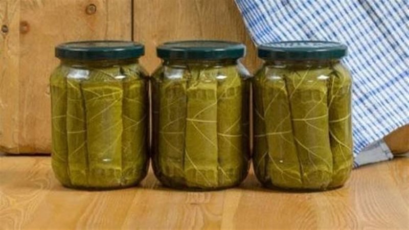 طريقة تخزين ورق العنب 