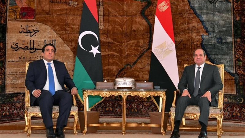 الرئيس عبد الفتاح السيسي ورئيس المجلس الرئاسي الليبي