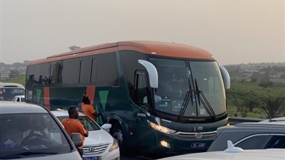 نهائي أمم إفريقيا، تعطل حافلة كوت ديفوار  أثناء توجهها لملعب مباراة نيجيريا