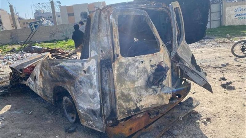 سيارة مسعفي الطفلة هند بعد استهدافها
