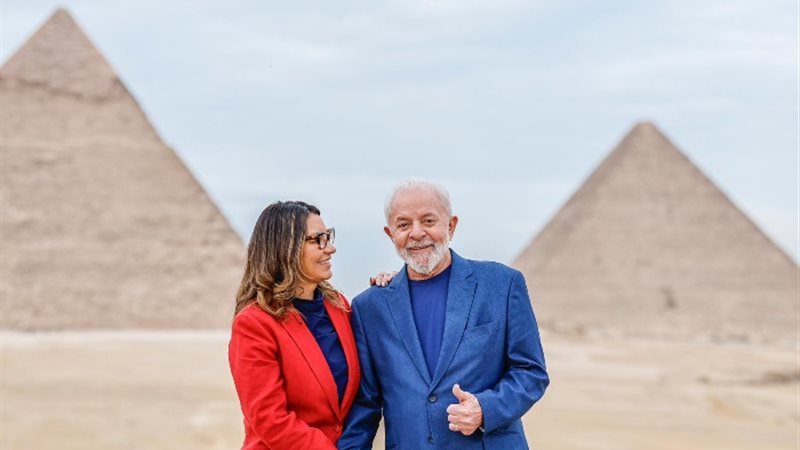 الرئيس البرازيلي رفقة زوجته