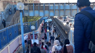 عطل في محطة مترو أنفاق حدائق حلوان (صور)
