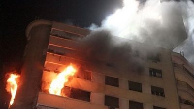 مصرع 5 أطفال في حريق شقة سكنية بالجيزة