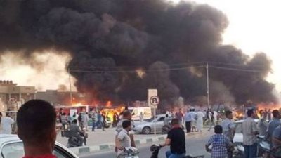بالفيديو.. مصرع شخصين بانفجار صهريج أثناء أعمال الصيانة في محافظة بابل بالعراق