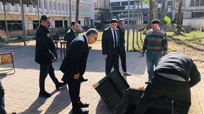 محافظ الدقهلية يوجه باستكمال تطوير الحدائق الداخلية داخل قصر ثقافة المنصورة