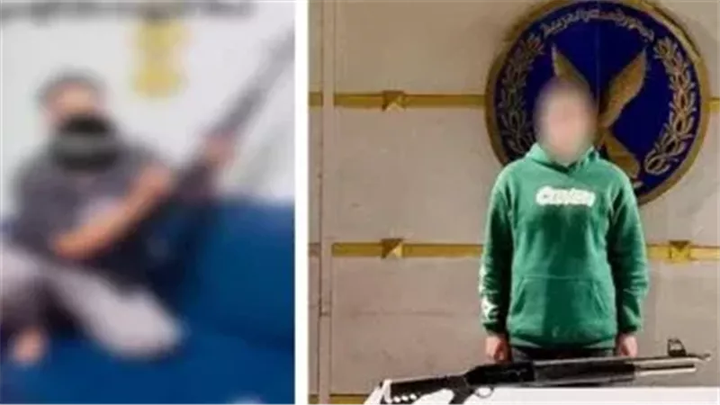 المتهم عقب القبض عليه