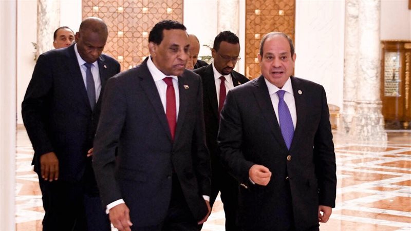 الرئيس السيسي وكامل إدريس