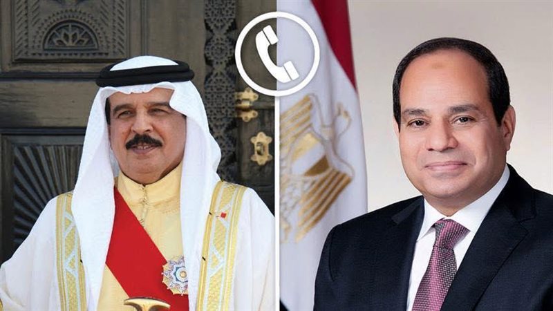 الرئيس السيسي وملك البحرين