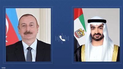 رئيس الإمارات يبحث مع نظيره الأذربيجاني التصعيد بالمنطقة.. ويدين الهجمات الإيرانية على باكو