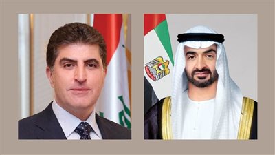  بن زايد وبارزاني يناقشان الأوضاع الأمنية الإقليمية عقب الهجوم على بعثة الإمارات 