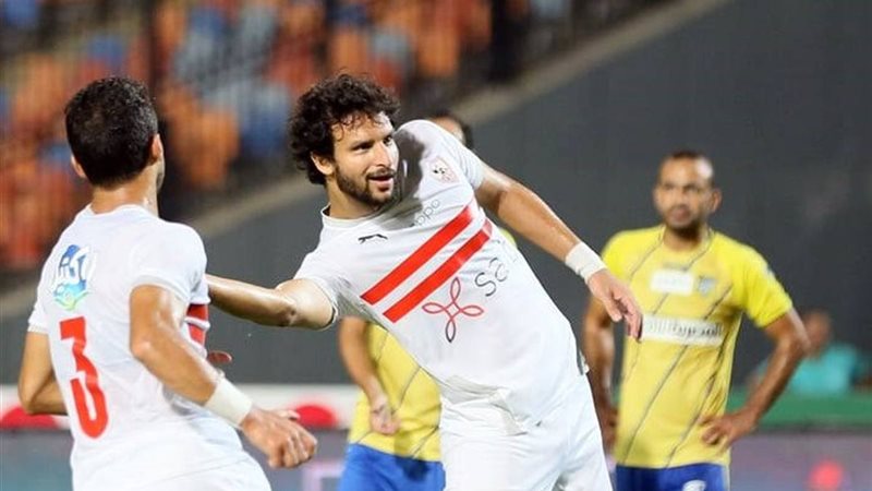 محمود علاء وحارس طنطا 