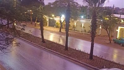 شاهد برق ورعد في سماء المنوفية الآن.. أمطار غزيرة