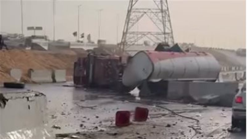 اثار الحادث 